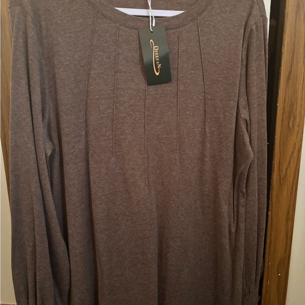 Brown Long Sleeve Top